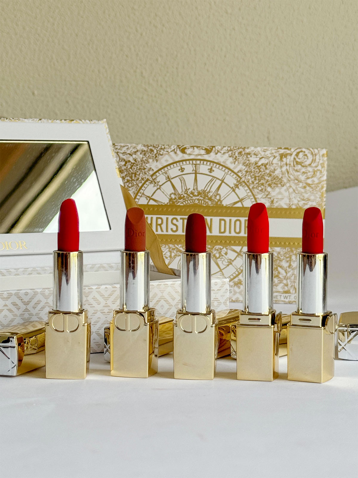 Pack 5 Rouges a lèvres GOLD Dior (Nude)