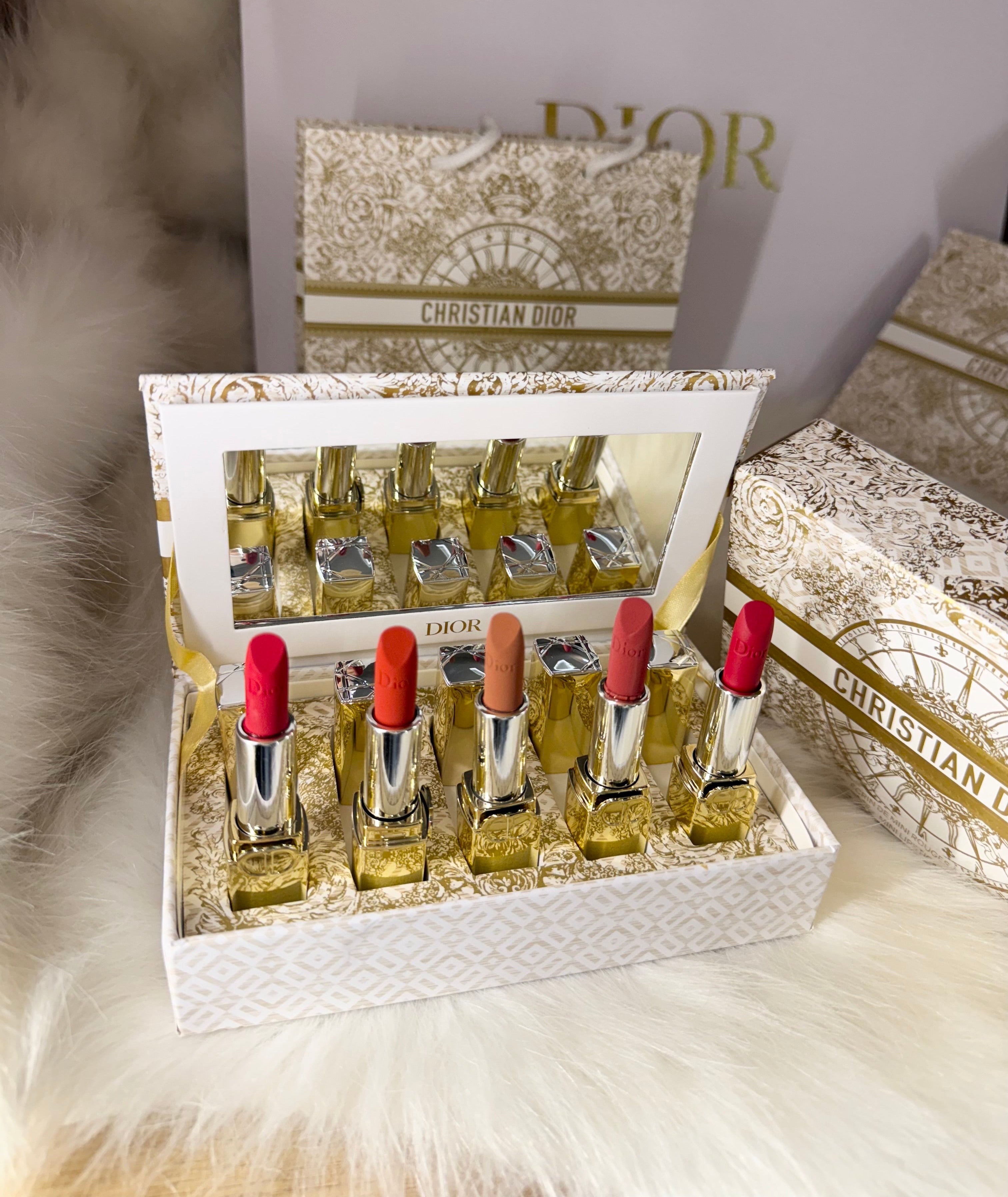 Pack 5 Rouges a lèvres GOLD Dior (Nude)